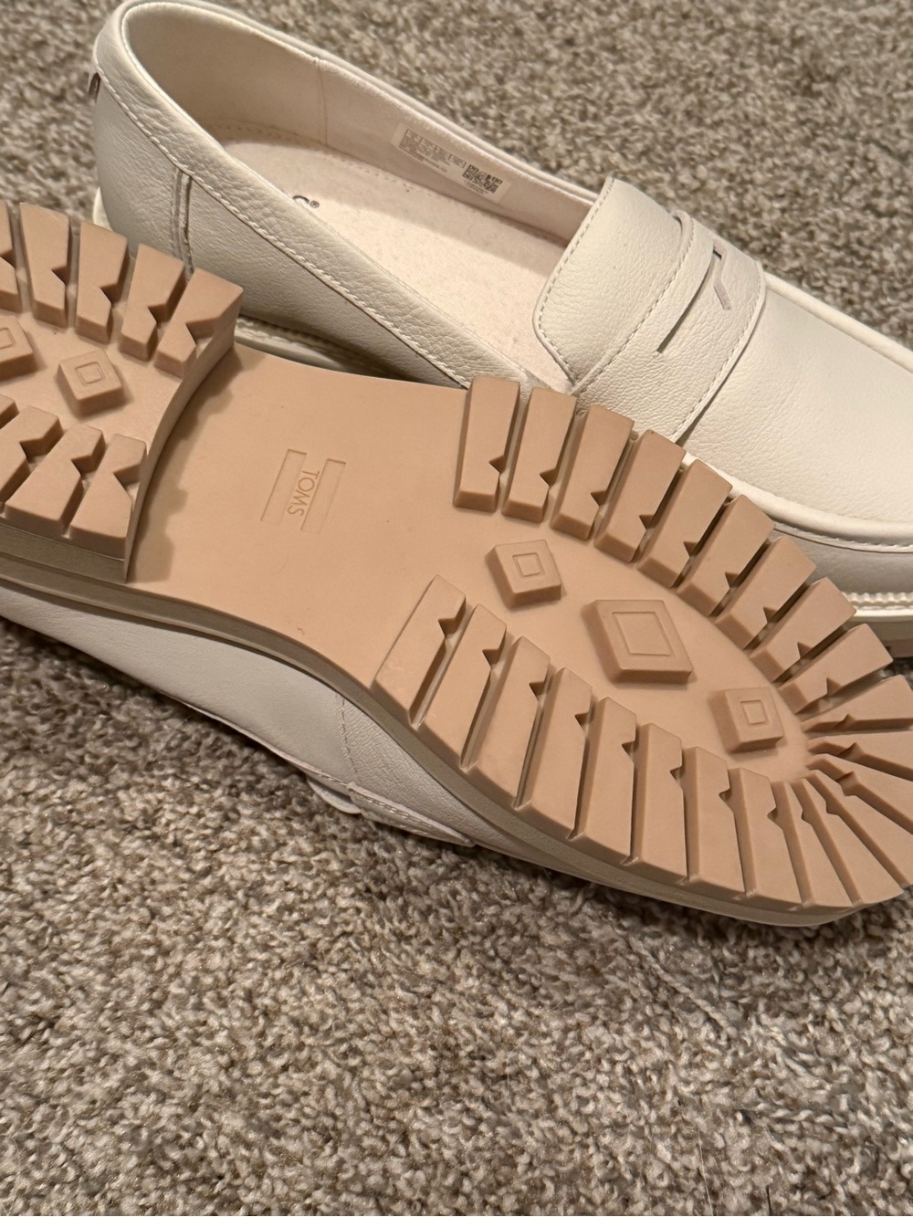 Toms Cream Lug Sole Penny Loafers - Picture 2 of 2